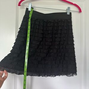 Layered Black Short Skirt